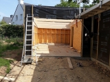 chantier en cours garage - maison ossature bois - sg plans - morbihan - grand champ
